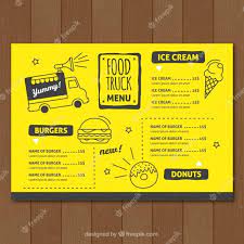 Choose & make it your own. Free Vector Food Truck Menu Template