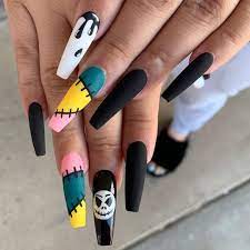 Nightmare Before Christmas Nails By Andy Insp Dreasnails Christmas Nails Acrylic Nightmare Before Christmas Nails Disney Acrylic Nails