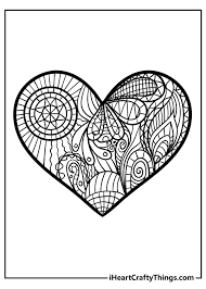 This heart comes with a thin and thick outline, to cast a bit of a shadow and make it more three dimensional and like a cartoon heart. Heart Coloring Pages Unique Designs To Color 2021