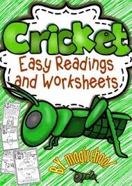 Cricket Ready To Print Easy Readings And Worksheets Reading Tutoring Easy Reading Teaching