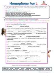 Homophone Fun 1 English Esl Worksheets For Distance Learning And Physical Classrooms In 2020 Homophones Homophones Worksheets Teaching Jobs