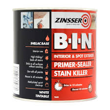 A high hiding primer that obliterates wallpaper. Zinsser Bin Primer Sealer White 1l