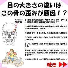 目の大きさの違いはこの骨の歪みが原因 顔のエクササイズ 顔のゆがみ チャレンジエクササイズ