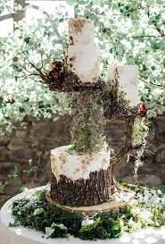 30 Whimsical Wedding Decor Ideas Whimsical Is An Adjective That Means Intricate Enchanted Forest Wedding Cake Enchanted Forest Wedding Woodland Wedding Cake