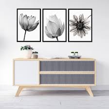 Floral Siyah Beyaz Cerceveli Set Ev Dekoru Dekor Siyah Beyaz