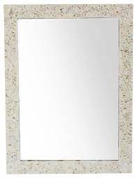 Radiance goods seashell finish rectangular framed wall mirror 32 height. Mother Of Pearl Mirror Frame Mediterranean Wall Mirrors By Design Mix Furniture Houzz
