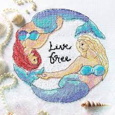 A list of cross stitch patterns available at everything cross stitch. Live Free Cross Stitch Pattern Peacock Fig