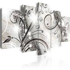 Black And Silver Wall Art Contemporary Chic And Exquisite Silver Wall Art Home Wall Art Decor Silver Wall Art Flower Canvas Wall Art Floral Wall Art Canvases