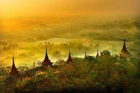 Sunrise From Mandalay Hill Myanmar Myanmar Sunrise Travel Photography Picture Mandalay Burma Myanmar