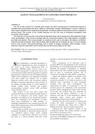 Check spelling or type a new query. Pdf Safety Management In Construction Projects
