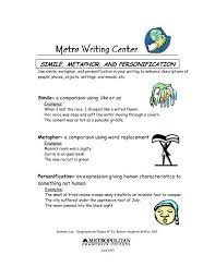 Simile Metaphor And Personification