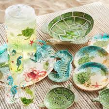 $19.99 25% off sale price: Speedy The Turtle Melamine Salad Plate Turtle Decor Beach Decor Plates
