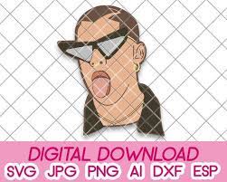 Bad Bunny Tongue Out Digital Download Dxf Svg Pdf Jpeg Png Etsy Sell My Art Bunny Svg Dxf