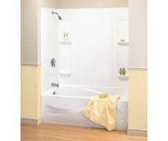 Kohler crushed stone marble bathtub wall surround. 59 Elan Maax