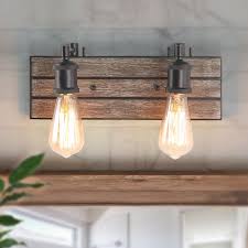 Dupage lighting has been serving the interior and exterior lighting needs of homeowners and professionals since 1988. Lnc 2 Light Vanity Lights Rustic Wall Sconces Wood Indoor Wall Lights Walmart Com Walmart Com