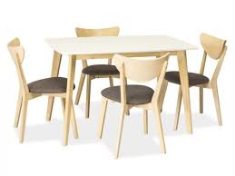 Masa Din Mdf Si Lemn Combo Alb Stejar L120xl75xh75 Cm Coffee Table Table Dining Chairs