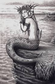 Black And White Mermaid Black And White Mermaid Tattoos Wallpapers Http Wallpaperzoo Com Black And White Mermaid Tattoos Wallpa Mermaid Tattoos Mermaid Drawings Mermaid Wallpapers