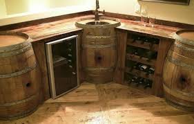 Wine Barrel Bar And Built In Basin Wood Bar Top Bar Furniture Bars For Home