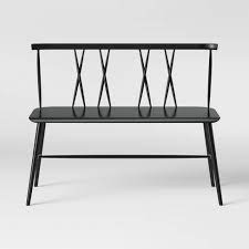 Free building plans on hertoolbelt. Becket Metal X Back Dining Bench Black Project 62 Target