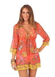 Lora Dora Womens Kaftan Top Beachwear Chiffon Cover Up Short Summer Dress Ladies 8 14 Amazon Co Uk Cloth Beachwear For Women Short Summer Dresses Beachwear
