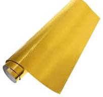 Unbranded Heat Reflective Sheet Adhesive Backed Aluminized Fiberglass Heat Shield Gold 3 ft. L x 71" W Radiant Barrier BSA0422C097