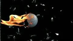 ★ 16oz pint glass embedded with a real titlei. Golf Ball Breaking Window Stock Video Pond5