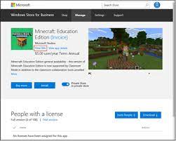 Go to the academic software page of minecraft: Procedimiento Para Que Los Administradores De Ti Obtengan Minecraft Education Edition Microsoft Docs