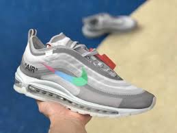 Off White Nike Air Max 97 Green Grey Mens Womens Shoes Aj4585 012 In Hand Anpkick Com Nike Air Max 97 Nike Air Max Nike Women Shoes Air Max