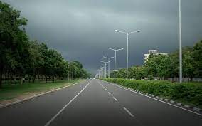Dark Clouds Leads The Road Clouds Visit India Chandigarh