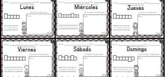 Dias De La Semana Para Colorear