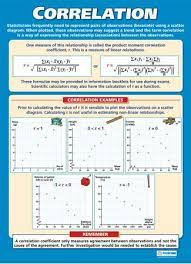Correlation Maths Numeracy Educational School Posters Data Science Learning Statistics Math Teaching Math