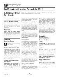 Stimulus checks, child tax credit: Irs 1040 Schedule 8812 Instructions 2020 2021 Fill Out Tax Template Online Us Legal Forms