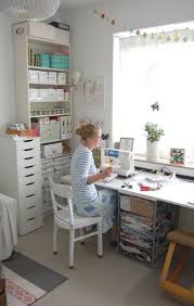 Peek inside a celebrity floral designer's space 13 photos. 19 Ideas House White Windows Lights Small Sewing Rooms Sewing Room Design Small Craft Rooms