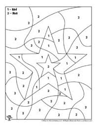 Preschoolers and kindergarteners love these patriotic coloring pages on other patriotic holidays as memorial day worksheets and labor day worksheets, too. Patriotic Color By Number Pages Woo Jr Kids Activities