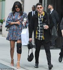 Priyanka Chopra Sports A Knee Brace While Out With Husband Nick Jonas Priyanka Chopra Chopra Nick Jonas