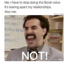 Find the newest borat meme meme. 25 Funny Borat Memes That Are Also Borat Voice Very Niiiice