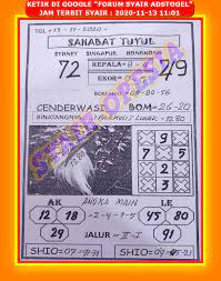 Syair Adstogel 14 November 2020