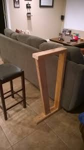It is also a very cool idea for something like books because you can easily reach them on the lower shelves while lounging on the couch itself. Easy Behind The Couch Bar Top For Movie Night 8 Steps With Pictures Instructables