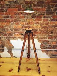 The Surveyor Wooden Tripod Floor Lamp Task Architectural Transit Steampunk Wooden Tripod Floor Lamp Mid Century Modern Floor Lamps Modern Floor Lamps