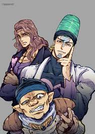 vanilla ice, terence t. d'arby, and kenny g (jojo no kimyou na bouken and 1  more) drawn by giga_omega | Danbooru