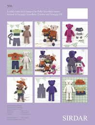 18 cm (7 inches)needle size: Sirdar 506 The Bear Book By Sue Jobson 8 Bear Designs