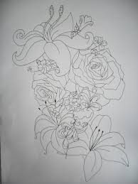 Pin By Michelle Sawyer On Tattoos Flower Outline Tattoo Flower Outline Flower Tattoo Drawings
