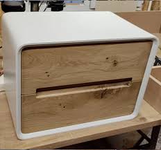 Perfect for a tween or teen girl's room! White Floating Nightstands With Oak Drawer Fronts Workshoptherapy Com