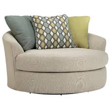 Benchcraft Casheral Round Oversized Swivel Accent Chair With Loose Back Pillows Sessel Design Akzentstuhle Sessel