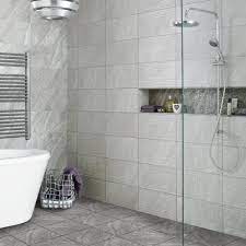 Bathroom ceramic wall tiles manufacturers & suppliers. Ditto Diana Wave Grey Ceramic Wall Bathroom Tiles 248x498