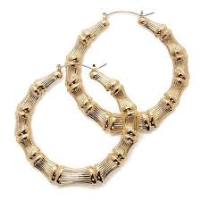 Forever 21 Oversized Bamboo Hoop Earrings Gold 38 Nok Liked On Polyvore Featuring Jewelry Ea Bamboo Hoop Earrings Oversized Hoop Earrings Bamboo Earrings