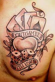 Cool Traditional Gambler Tat Corny Quote Poker Tattoo Gambling Tattoo Gambling Tattoo Design