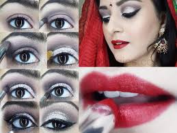 bridal eye lip makeup tutorial indian