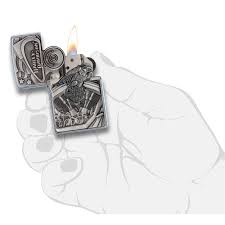 Zippo Original 29266 Harley Davidson Engine Surprise Emblem Chrome Shopee Indonesia