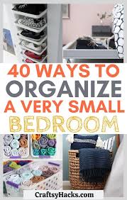 Extend the curtain rail idea with a shelf around the perimeter of the walls about a foot below the ceiling for lots of extra space. 40 Ways To Organize A Small Bedroom Craftsy Hacks